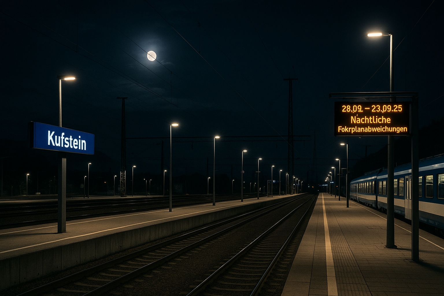 Kufstein: Fahrplanänderung 28./29.9. – Nachtzüge betroffen