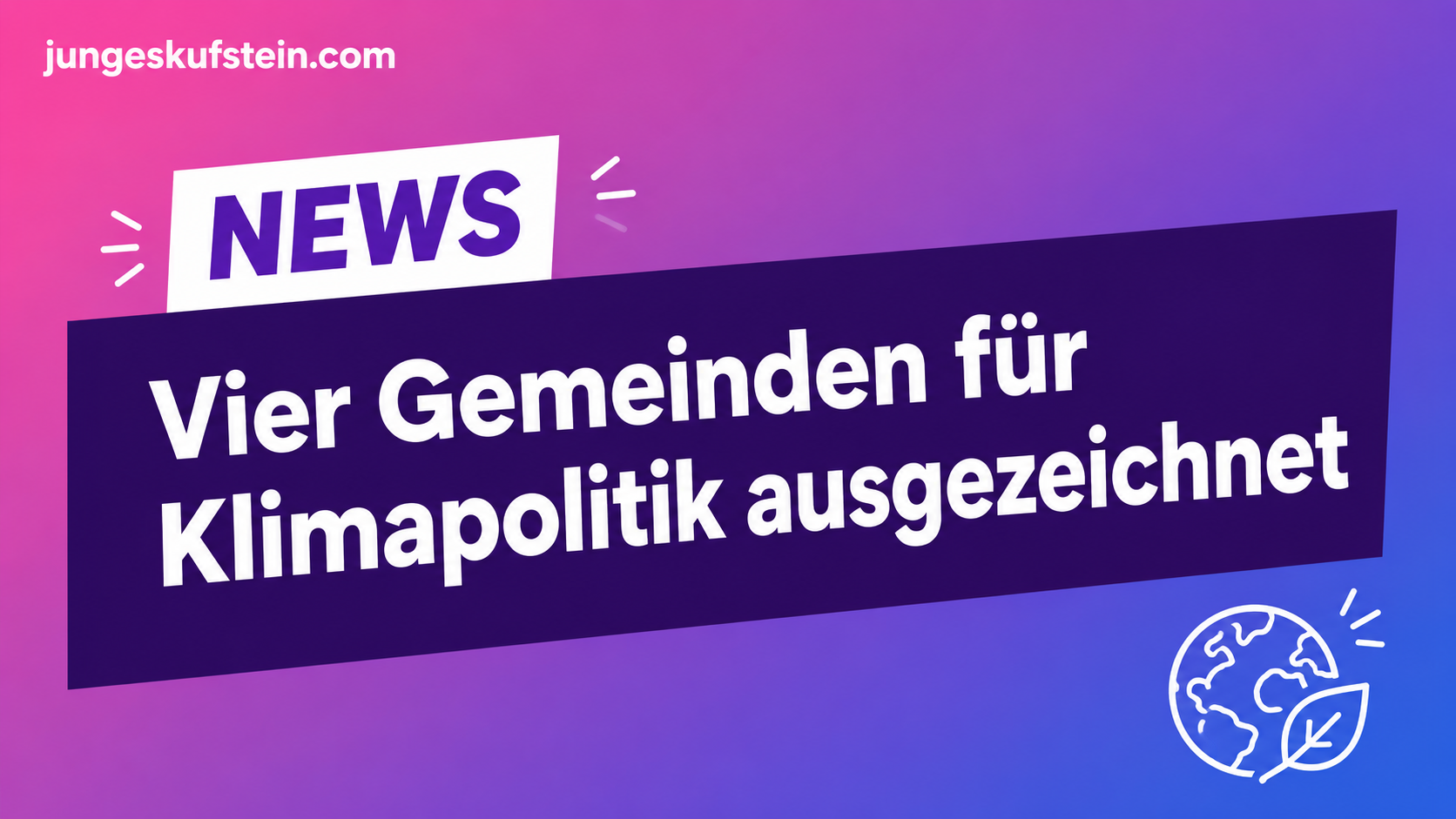 Gemeinden Bezirk Kufstein Auszeichnung Klimapolitik